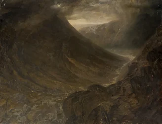 Wasdale Head fra Styhead Pass, Cumbria, ca. 1854