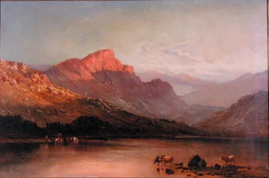 Aften i Trossachs (olie på lærred)