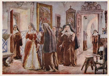 Maria Francisca af Savoyen, dronning af Portugal, i klosteret Our Lady of Hope, Lissabon