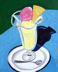 Farverig isdessert