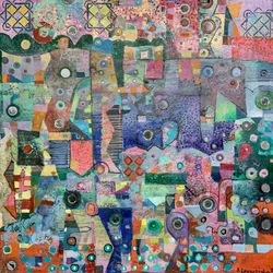 Farverig abstrakt geometri