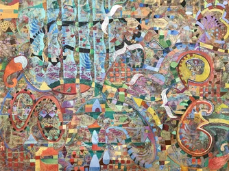 Indviklet abstrakt mosaik