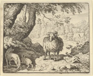 Renard overbeviser kaninen om at gå ind i hans hule og dræber ham, 1650-75.