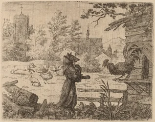 Reynard forklædt som munk, sandsynligvis ca. 16451656.