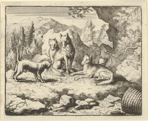 Katten kalder Renard til at møde op for domstolen, 1650-75.
