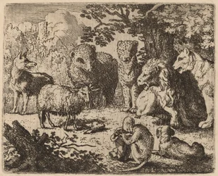 Dokumentet åbnes og afslører det myrdede kaninhoved, sandsynligvis ca. 1645-1656.