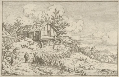 Manden nær indgangen til den ruinøse hæk, 1600-tallet.