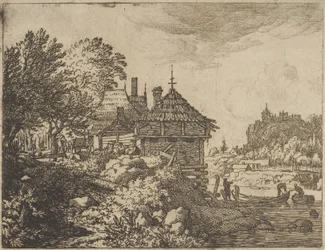 De to både nærmer sig en hytte, 1600-tallet.