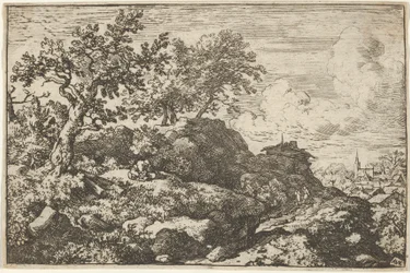 De to bønder, der sidder på bakken, 1600-tallet.