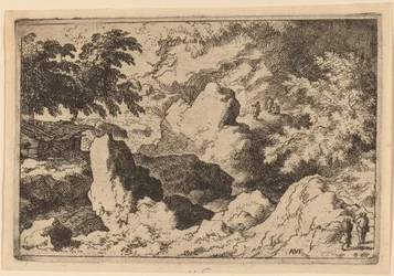 Three Men on a Rock, sandsynligvis ca. 16451656.