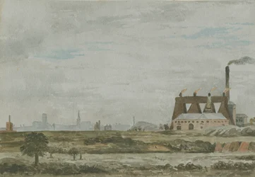 Wolverhampton - South View: akvarelmaleri, og [c 1830]