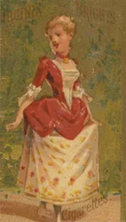 Fra Girls and Children-serien N64, der promoverer Virginia Brights cigaretter for Allen &..., 1886.