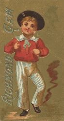 Fra Girls and Children-serien N65, der promoverer Richmond Gem-cigaretter til Allen &..., ca. 1886.