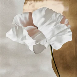 Hvid Blomst Guld