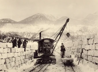 Byggeriet af Worcheiner Tunnels, påbegyndt i 1897. foto 1905 (foto)