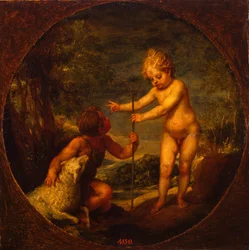 Kristus og Johannes Døberen som børn, ca 1665