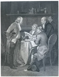 Udarbejdelse af uafhængighedserklæringen i 1776, 1859