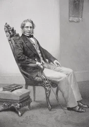 Portræt af Henry Wadsworth Longfellow (1807-82)