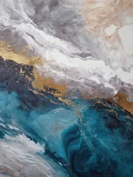 Abstrakt Ocean Gold