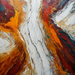 Flammende marmorflod