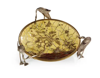 Kop (Tazza), intarsia af Ferdinand Duvinage, anden halvdel af det 19. århundrede (sølv og forgyldt bronze, elfenben og træ) (se også 476612)