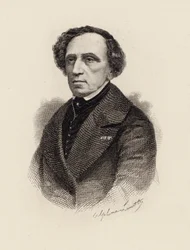 Portræt af komponisten Giacomo Meyerbeer 1791-1864, 1875.