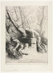 Døden og skovhuggeren, 1881.