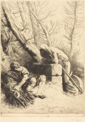 Døden og Skovhuggeren, 4. plade La mort et le bucheron.