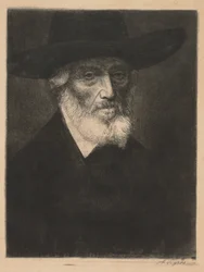 Stort portræt af Thomas Carlyle.