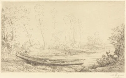 Mand med en spids, figur til højre (Pecheurs des truites)