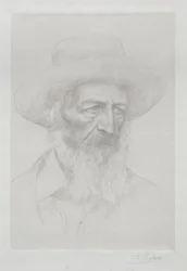 Portræt af Alfred Lord Tennyson.