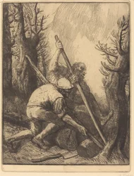 Træskærer, 3. plade (Les bucherons)