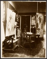 [Alphonse-Marie Muchas atelier, New York City].