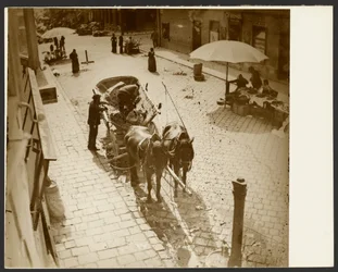 [Udsigt fra vinduet i Muchas lejlighed, nær Amalienstrasse, München].