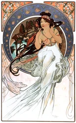 Musikkens allegori, tryk fra 1898