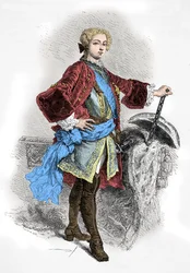 Portræt af kong Louis 15 (gravering)