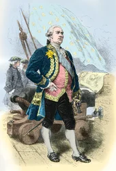 Portræt af Pierre Andre de Suffren dit le Bailli de Suffen (Gravering)