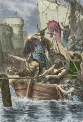 Rollons vikingebåde foran Paris