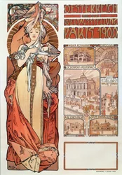 Reklameplakat for Østrig på Verdensudstillingen i Paris 1900 - Mål: 68 x 98,5 cm