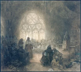 Georg von Podebrad u. Papstlegat F. de Valle, 1462