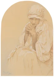 Portræt af Jaroslava, kunstnerens datter, ca. 1924.