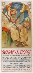 Plakat for udstillingen The Slav Epic Slavic Epic, 1928