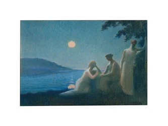 Under en månestråle, ca. 1895