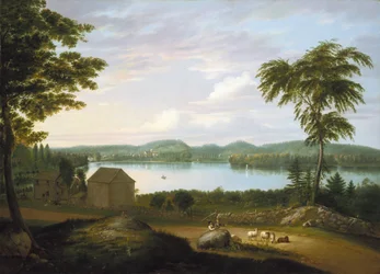 Udsigt over Springfield ved Connecticut-floden, 1819