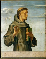 Sankt Antonius af Padua (tempera på træ)