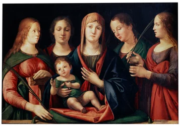 Madonna og barn med Maria Magdalena, Sankt Katarina og to hellige, 1504