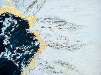 Abstrakt: Blue Gold Flow