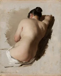 Studie af en nøgenmodel, ca. 1850