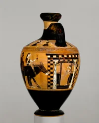 Terracotta lekythos, ca. 550-530 f.Kr. (terracotta)