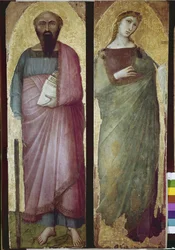 Saint Paul og et helligt martyrium, detalje af en polyptisk (tempera på træ